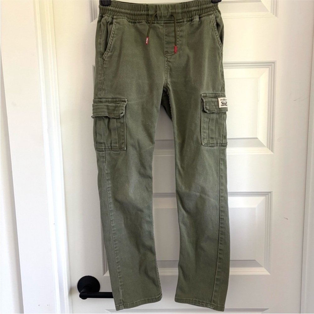 Levi's Youth Boy's Pull On Drawstring Waistband Tapered Twill Cargo Pant